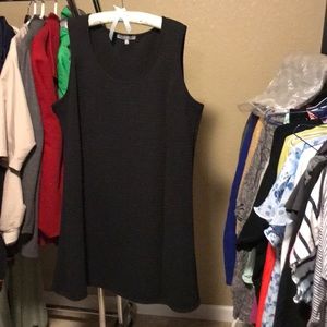 Black scoop neck jumper dress